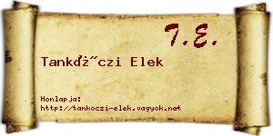 Tankóczi Elek névjegykártya