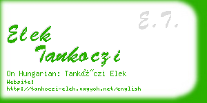 elek tankoczi business card